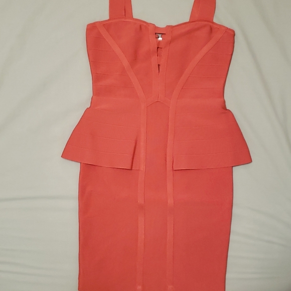 Marciano Orange Bandage Peplum Dress👗 - Picture 4 of 4